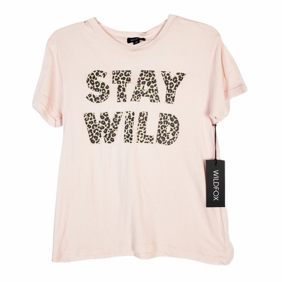 WILDFOX Stay Wild graphic tee tshirt NWT - Picture 1 of 4